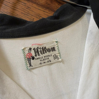 1960s Hilton "BLACK×WHITE" Bowling Shirt
