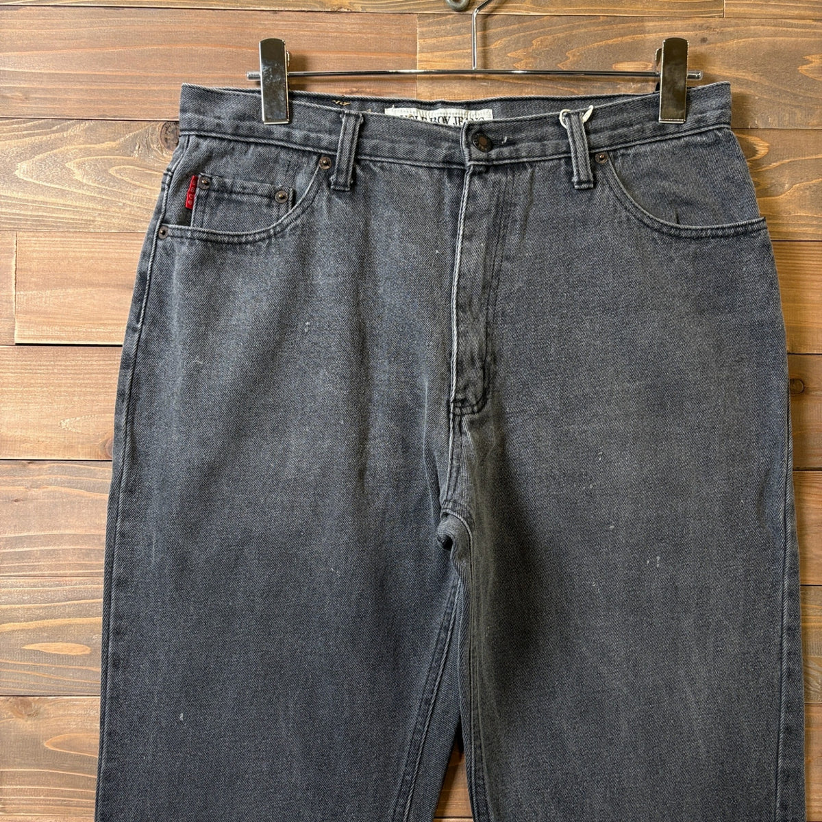 1990s Bugle Boy Black Denim Pants
