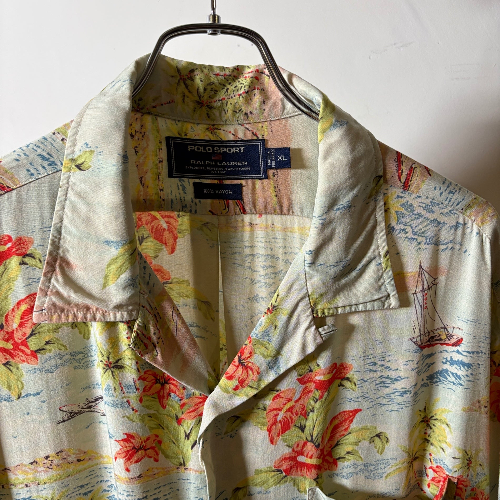 1990s POLO SPORT "RAYON" Aloha Shirt
