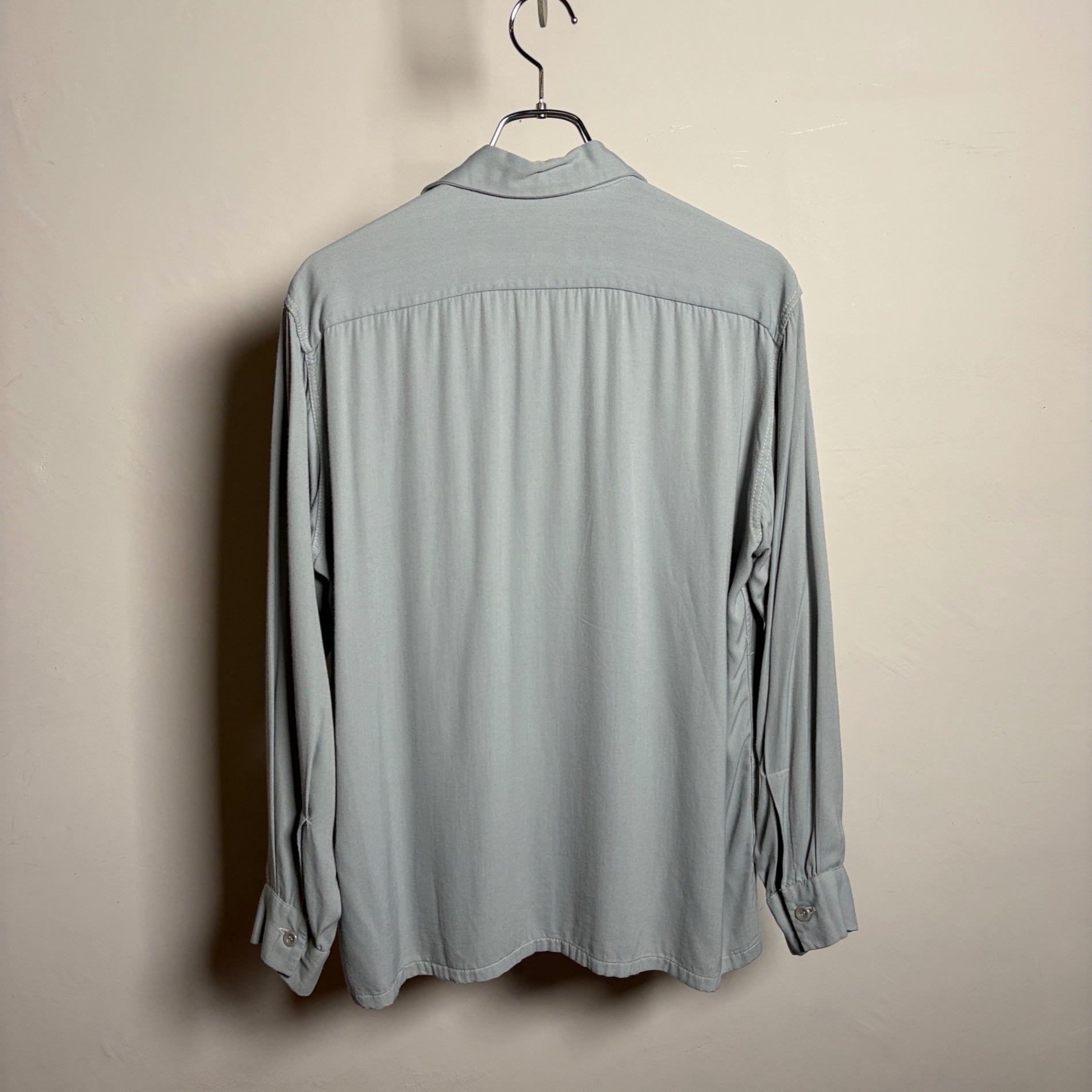 1940s TOWNCRAFT "SAX" Rayon Gabardine Shirt