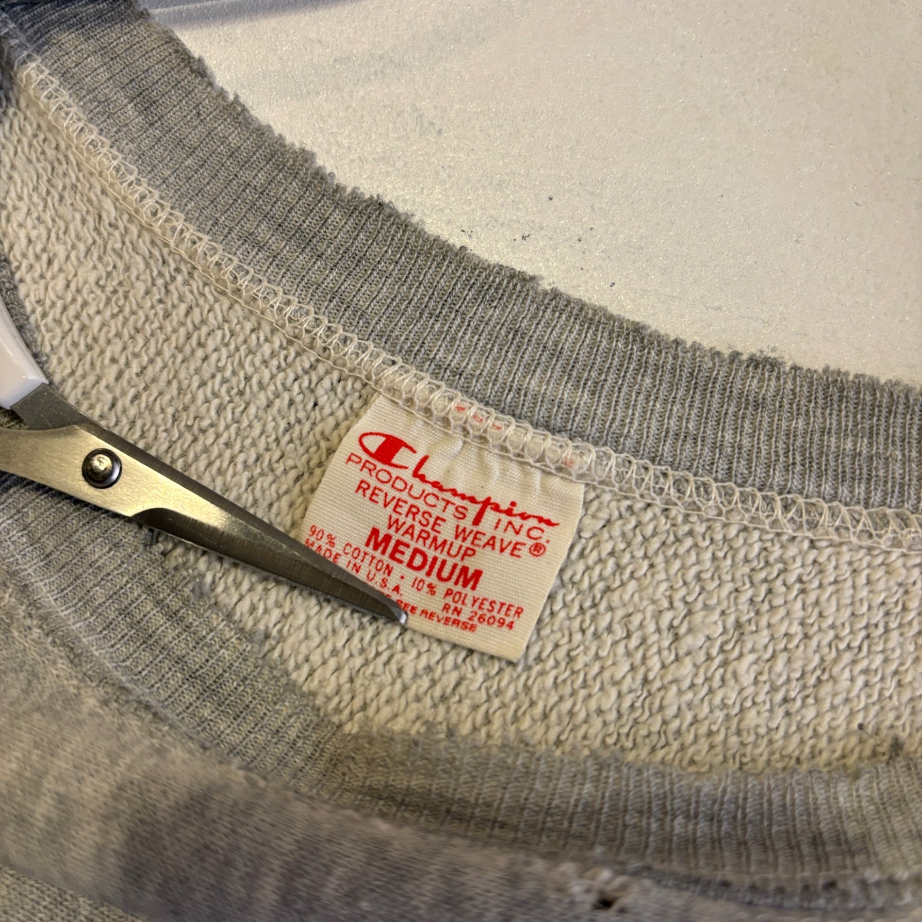 1970s Champion REVERSE WEAVE "Stencils" WISCONSIN ATH DEPT. Sweat Shirt