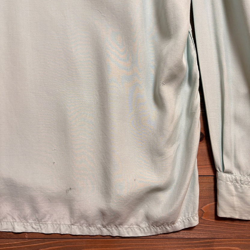1940s Cavendish "Peppermint" Rayon Open Collar Shirt