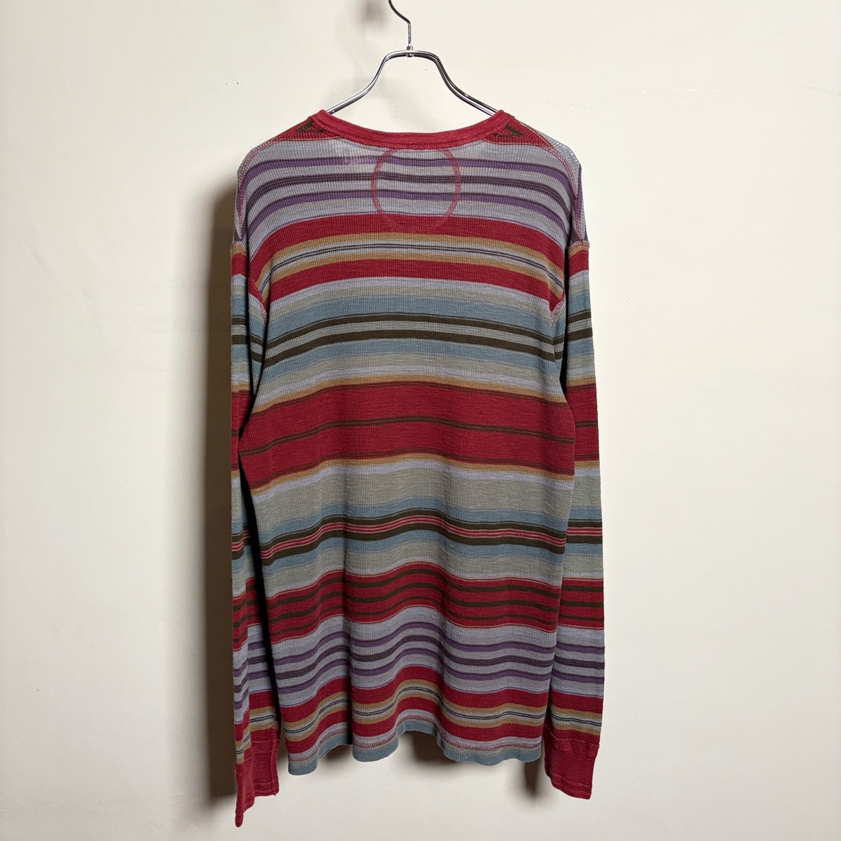 Polo Ralph Lauren "Multi-Color Border" Henry Neck Thermal L/S TEE
