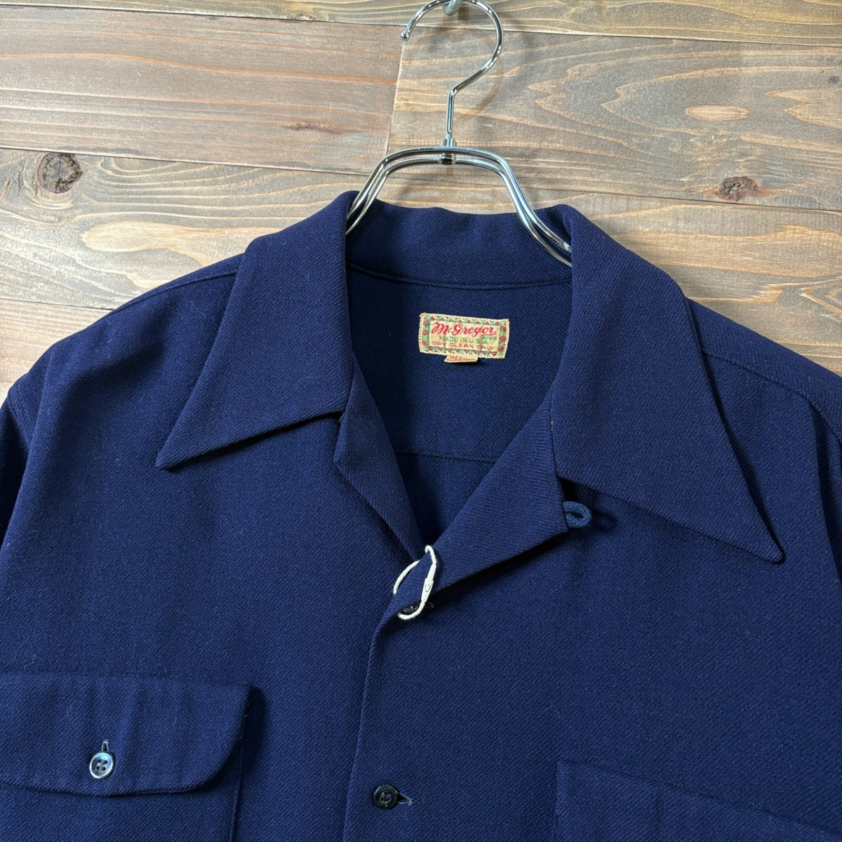 1940s McGregor Open Collar Wool Shirt