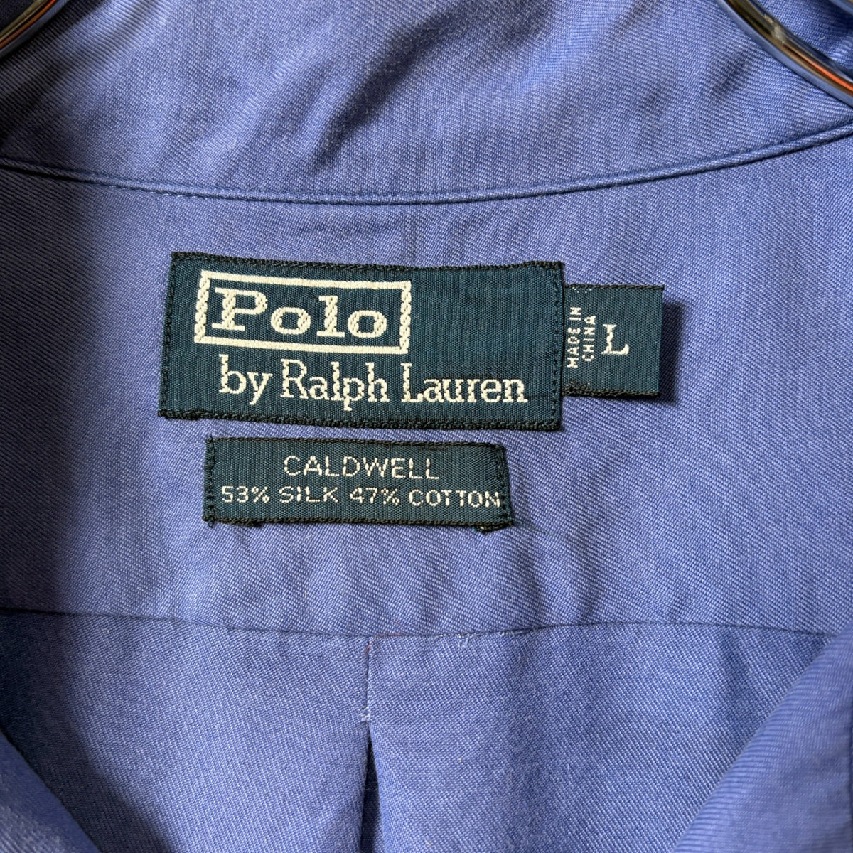 1990s Polo Ralph Lauren "Silk × Cotton" CALDWELL Open Collar Shirt