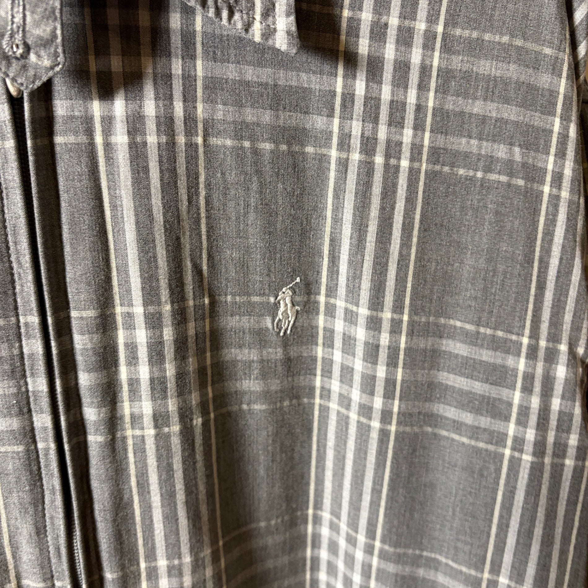 1990s POLO SPORT "RAYON" Plaid Drizzler Jacket