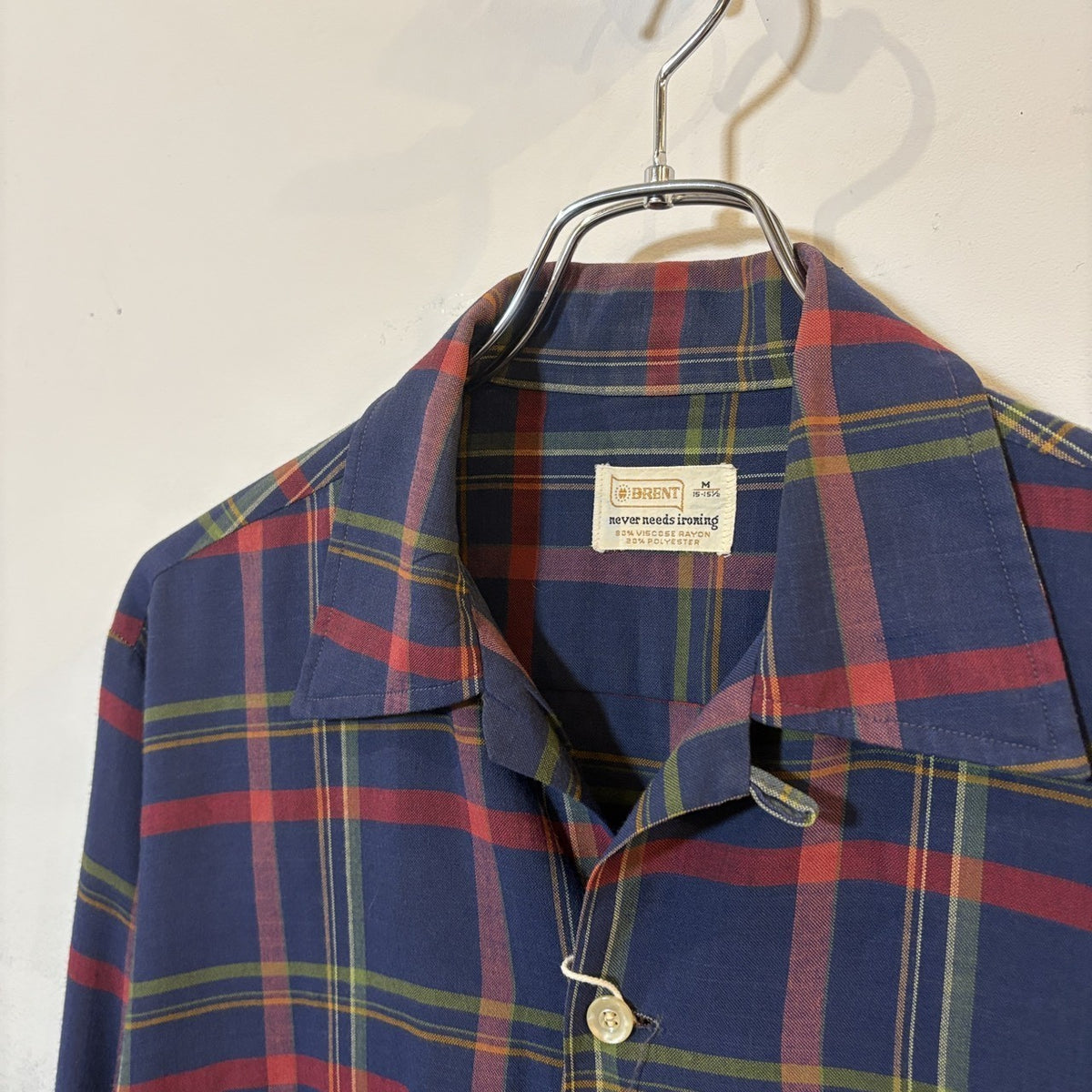 1970s BRENT ”Rayon" Open Collar Shirt
