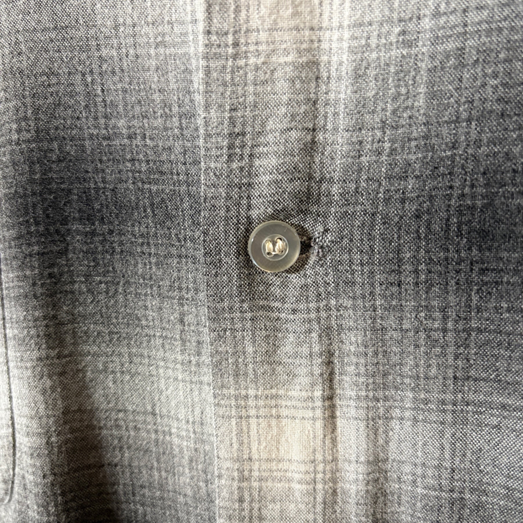1960s TOWNCRAFT Ombre Check Rayon Shirt "BLACK×WHITE"