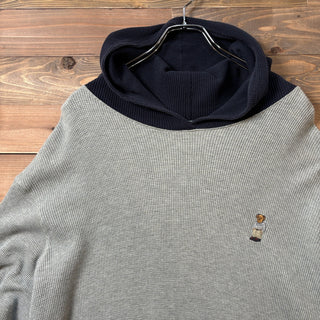 1990s Polo Ralph Lauren "POLO BEAR" Thermal Hoodie