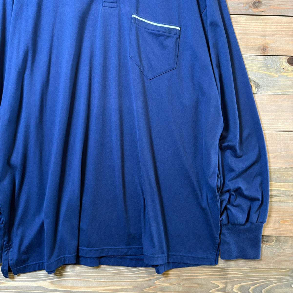 1990s RRL "Rib Line" L/S Polo Shirt