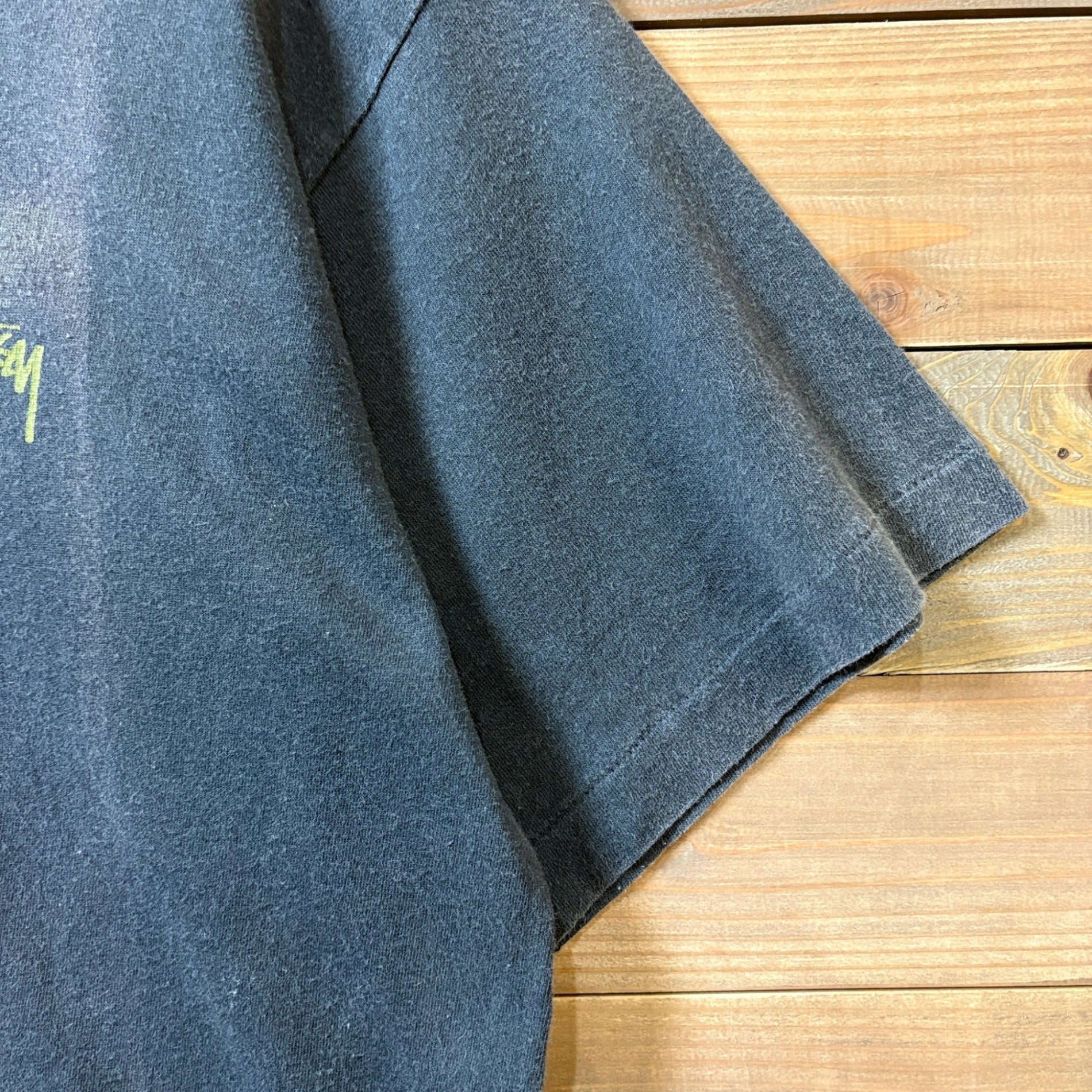 1980s STUSSY "SHADOW MAN" Black T-Shirt
