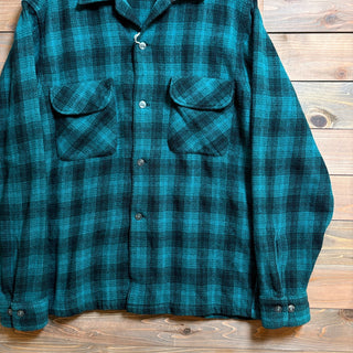 1960s Pilgrim "Ombre Plaid" Wool Shirt