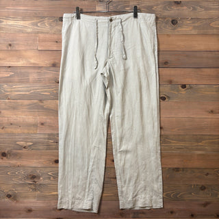 2000s Perry Ellis "LINEN" Easy Pant