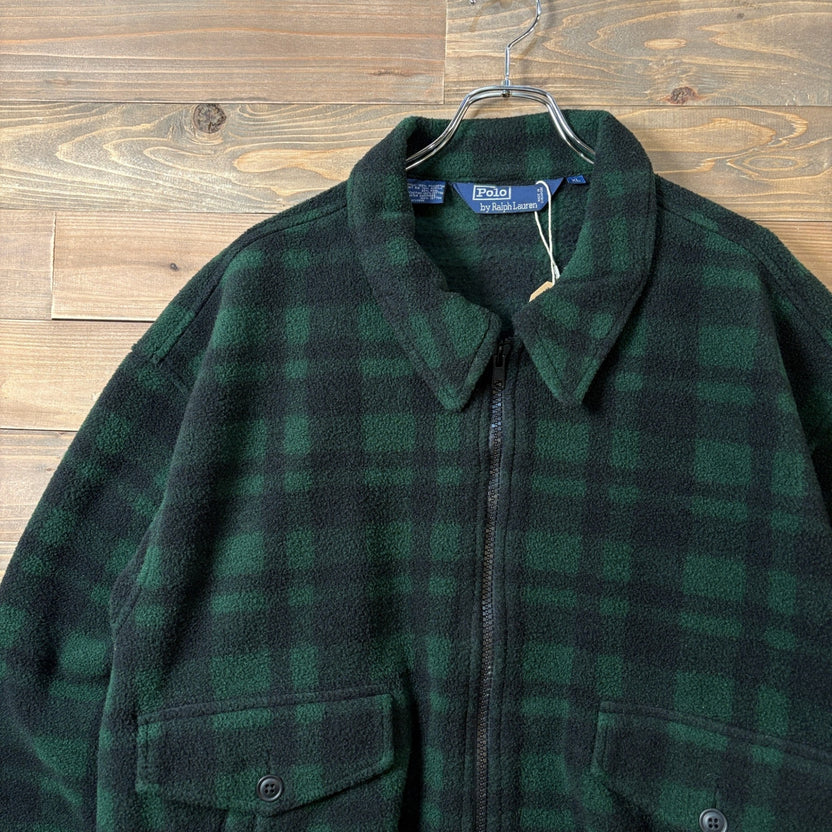 1990s Polo Ralph Lauren "Black Watch" A-2 Type Fleece Jacket