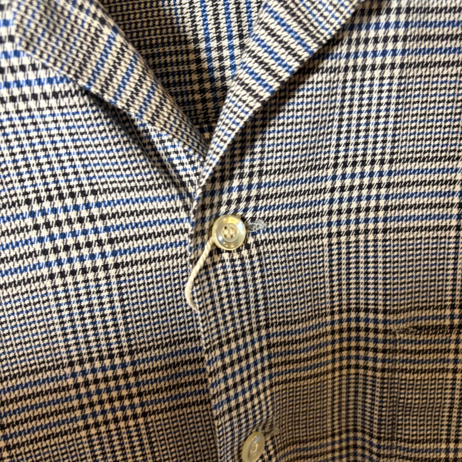 1960s McGREGOR "Glen Check" Open Collar Shirt