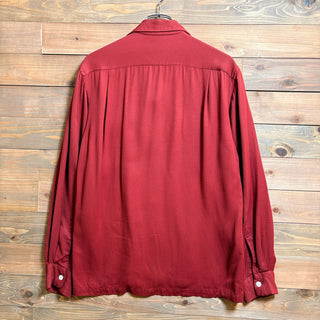 1950s McGregor "Burgundy" Rayon Gabardine Shirt