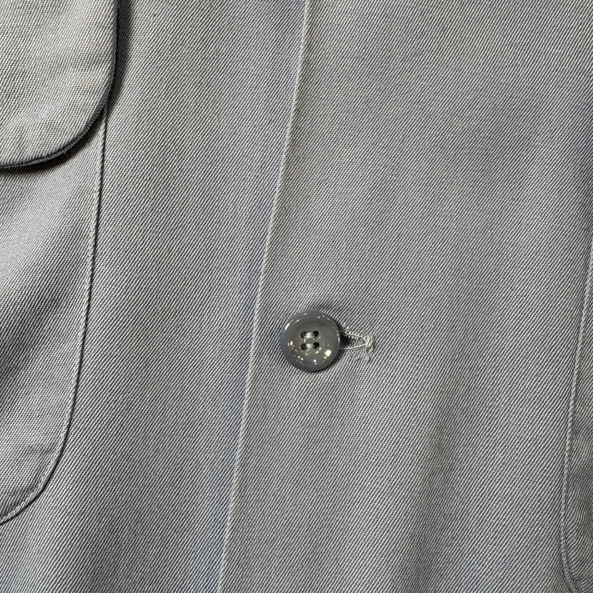 1950s TOWNCRAFT "SAXE BLUE" Rayon Gabardine Shirt