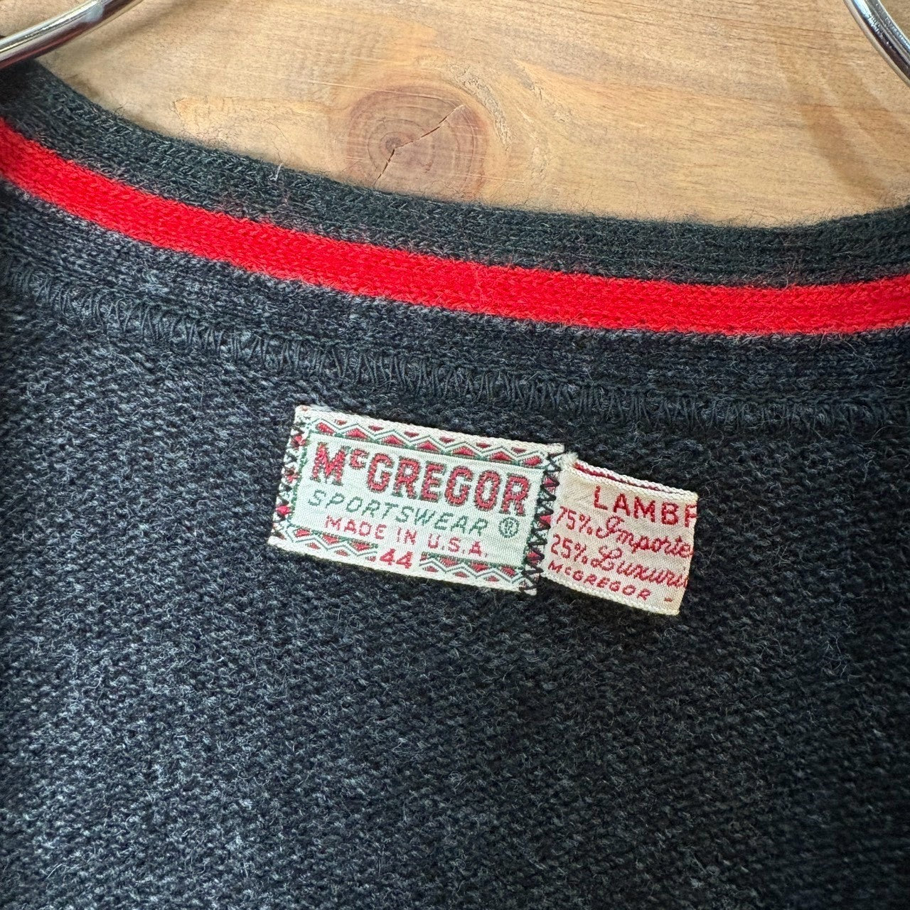 1960s McGREGOR "Piping" Wool Cardigan
