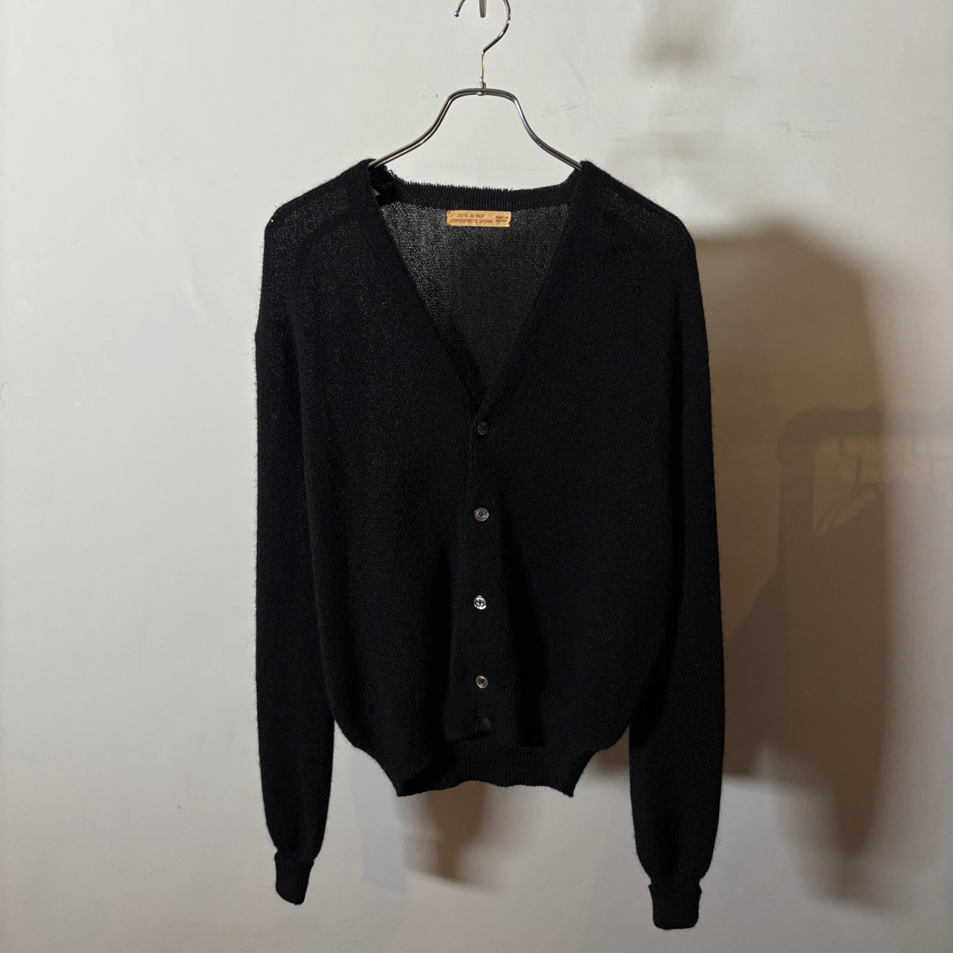 1960s LEMMERMAYER "BLACK" Alpaca Cardigan