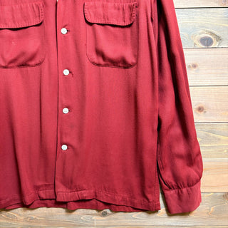1950s McGregor "Burgundy" Rayon Gabardine Shirt