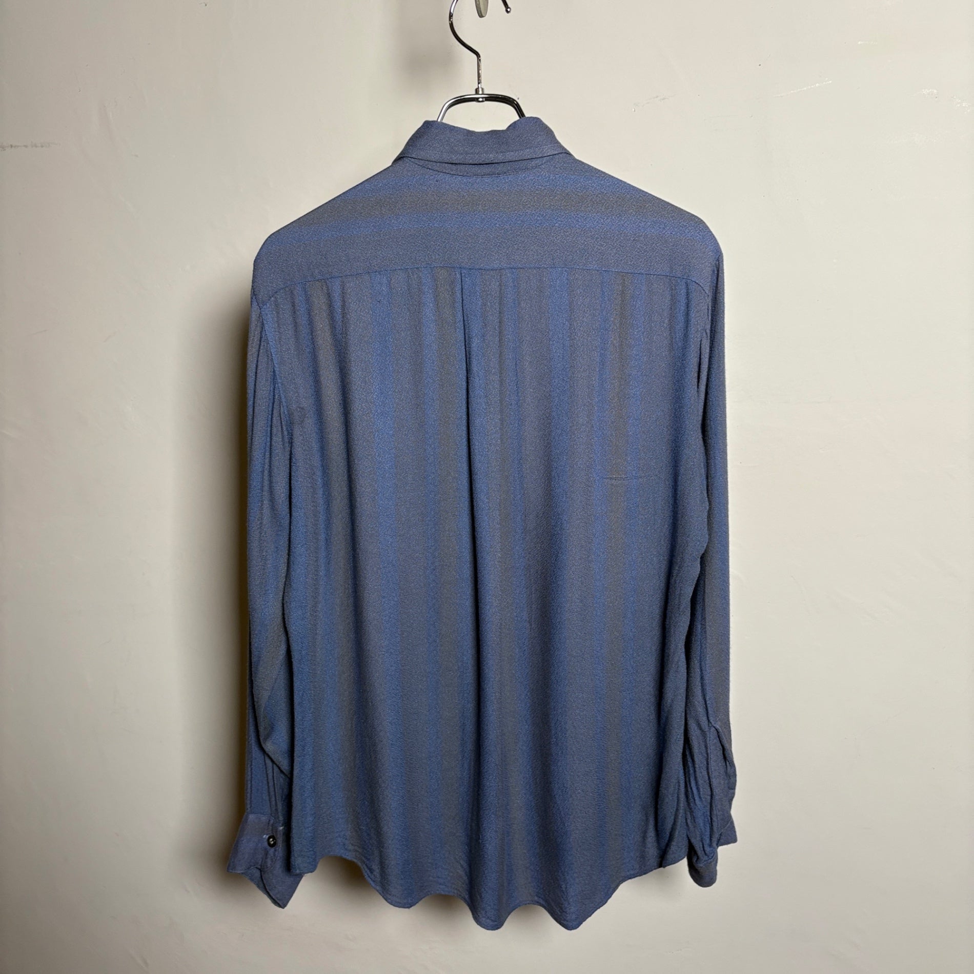 1960s ARROW "Stripe" Rayon Open Collar Shirt