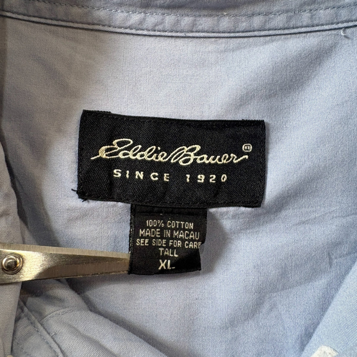 2000s Eddie Bauer "Sax Blue" Button-Down Shirt