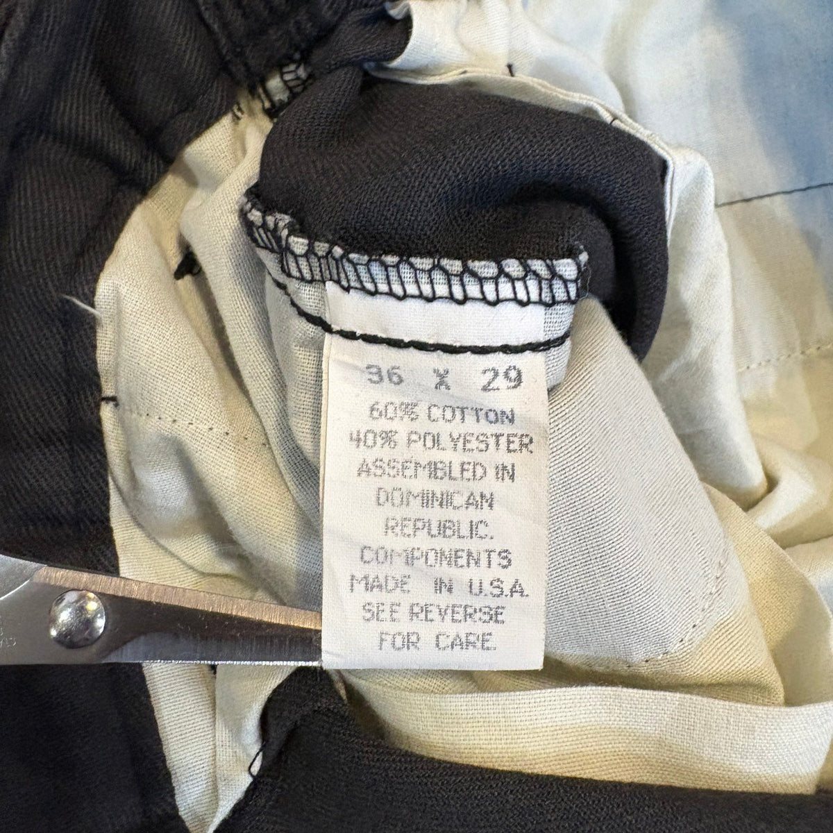 1990s David Taylor Made in USA Black Two-Tuck Pants