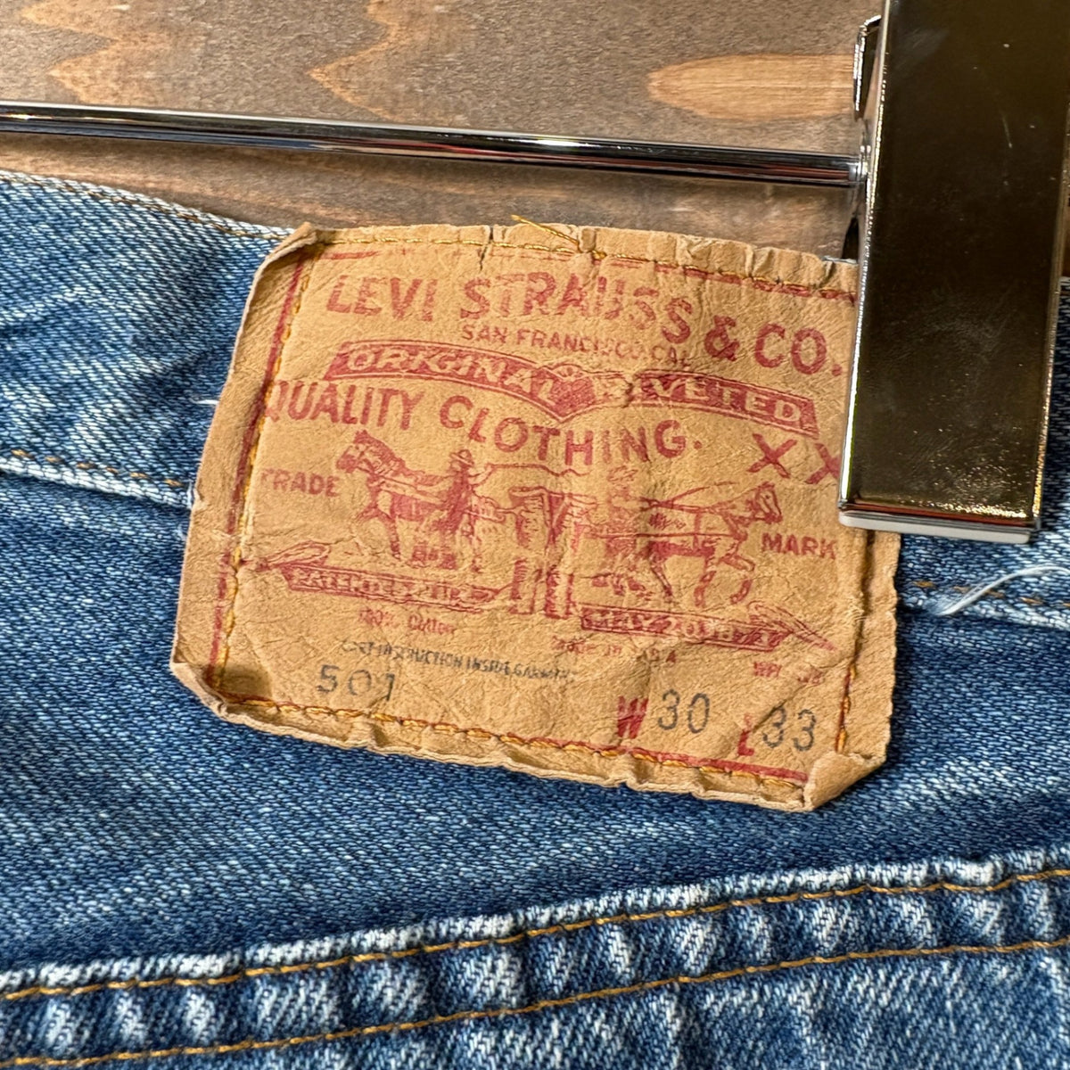 1980s Levi's 501 "RED LINE" Denim Pants