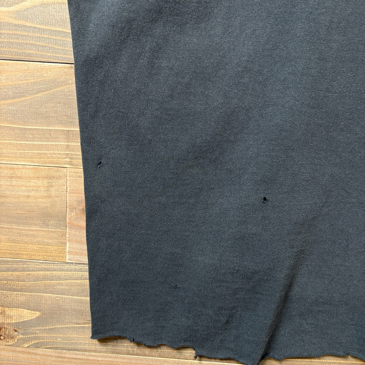 1990s Oneita Cut-Off Black T-Shirt Made in USA
