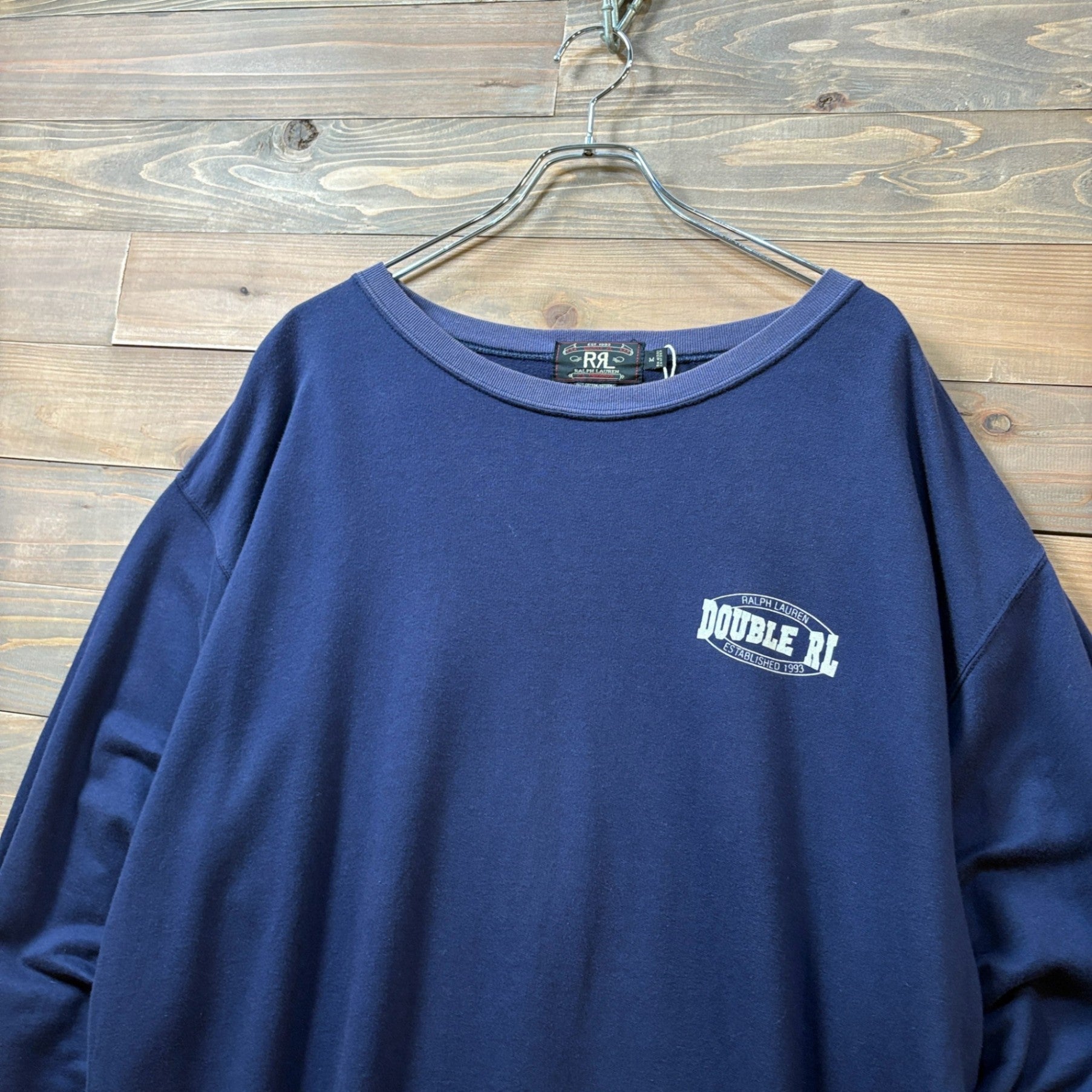 1990s RRL "One Point Logo" Two-Tone Sweat