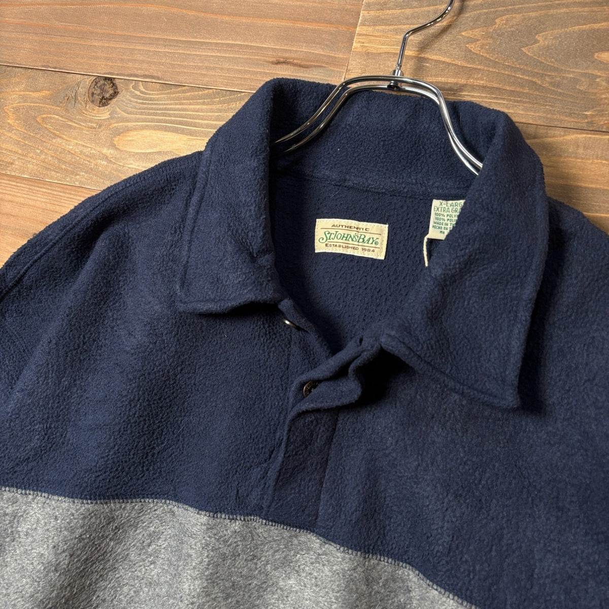 1990s St. John's Bay ”Fleece” Rugby Shirt