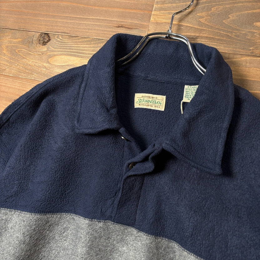 1990s St. John's Bay ”Fleece” Rugby Shirt
