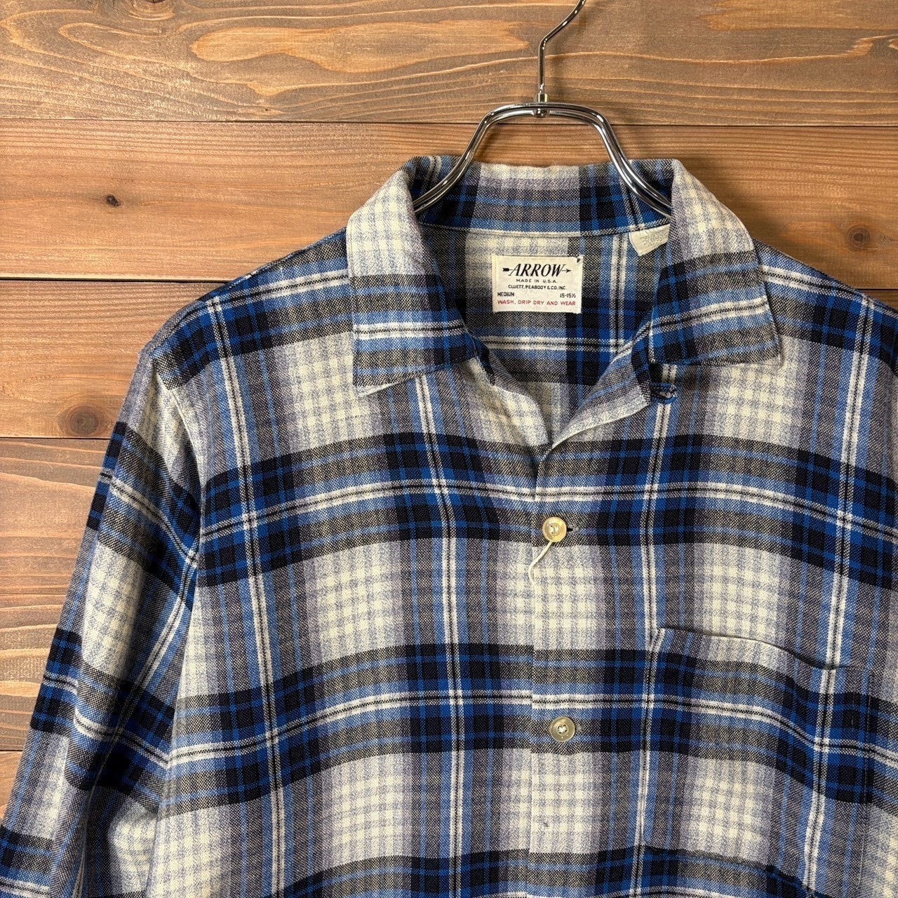 1960s Arrow "Wool Acrylic" Flannel Shirt