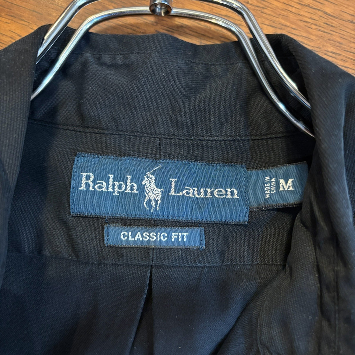 2000s Polo Ralph Lauren "BLACK" Silk Cotton B/D Shirt
