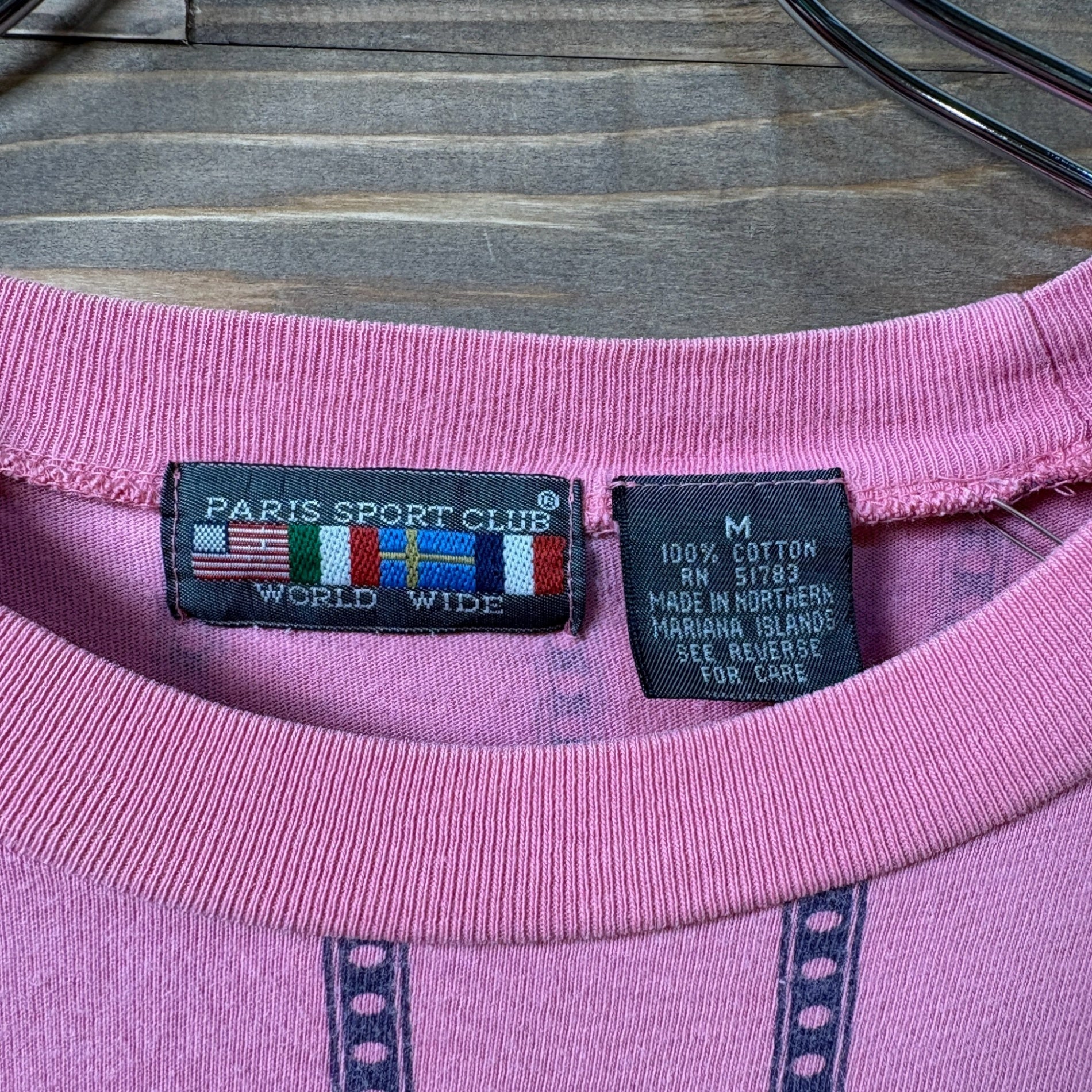 1990s PARIS SPORT CLUB "Stripe" S/S T-Shirt