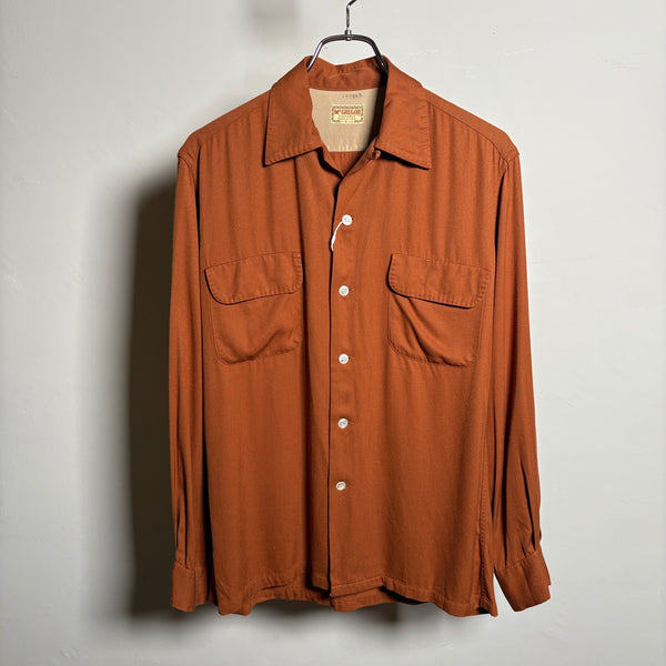 50s McGREGOR "Hand Stitch" Rayon Gabardine Shirt