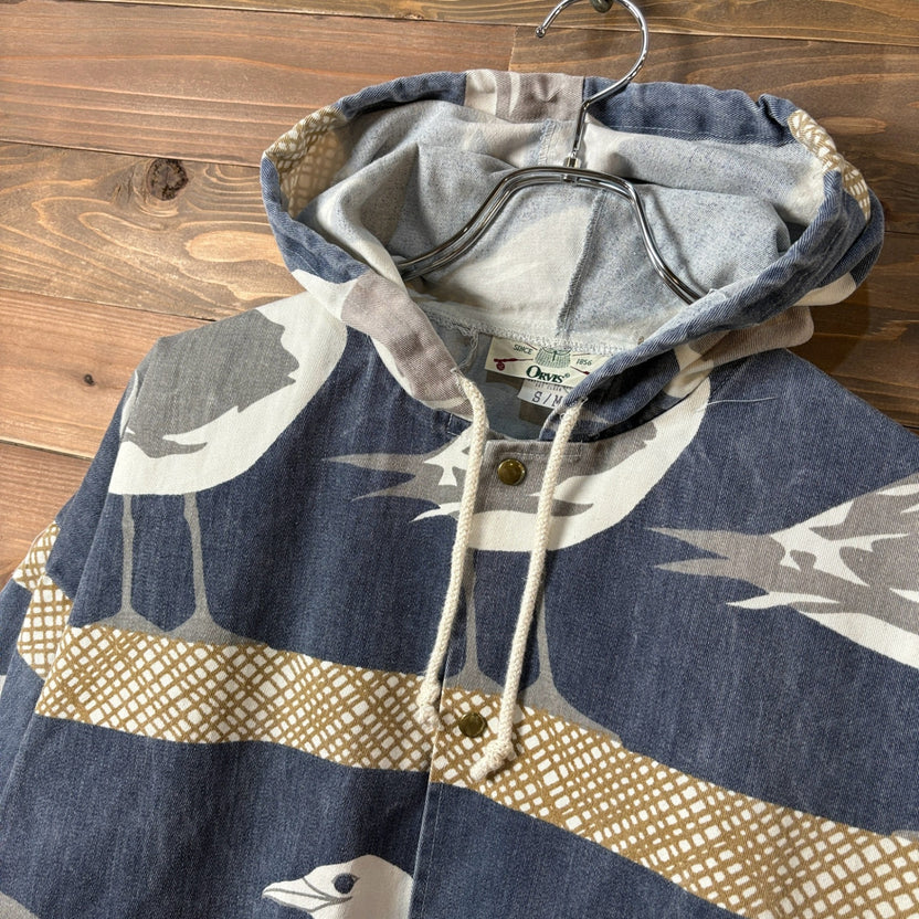 1990s ORVIS "Seagull Pattern" Michigan Rag Hoodie