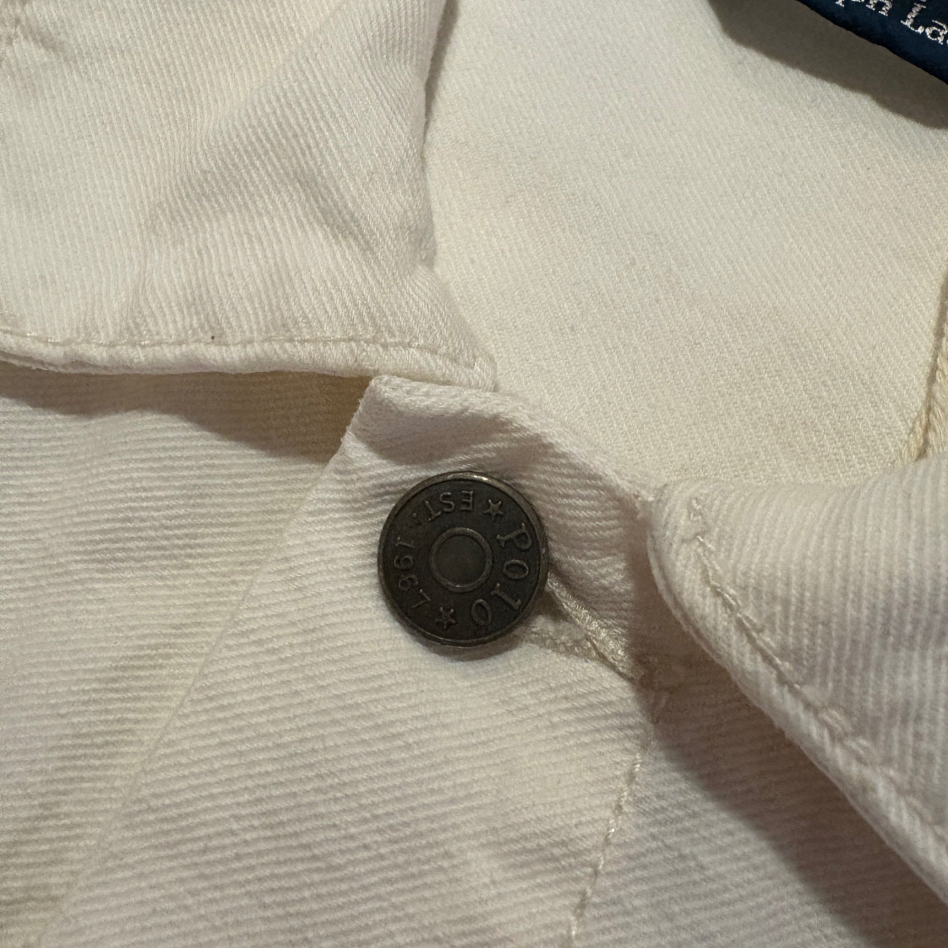 1990s Polo Ralph Lauren "WHITE" 2nd Type Denim Jacket