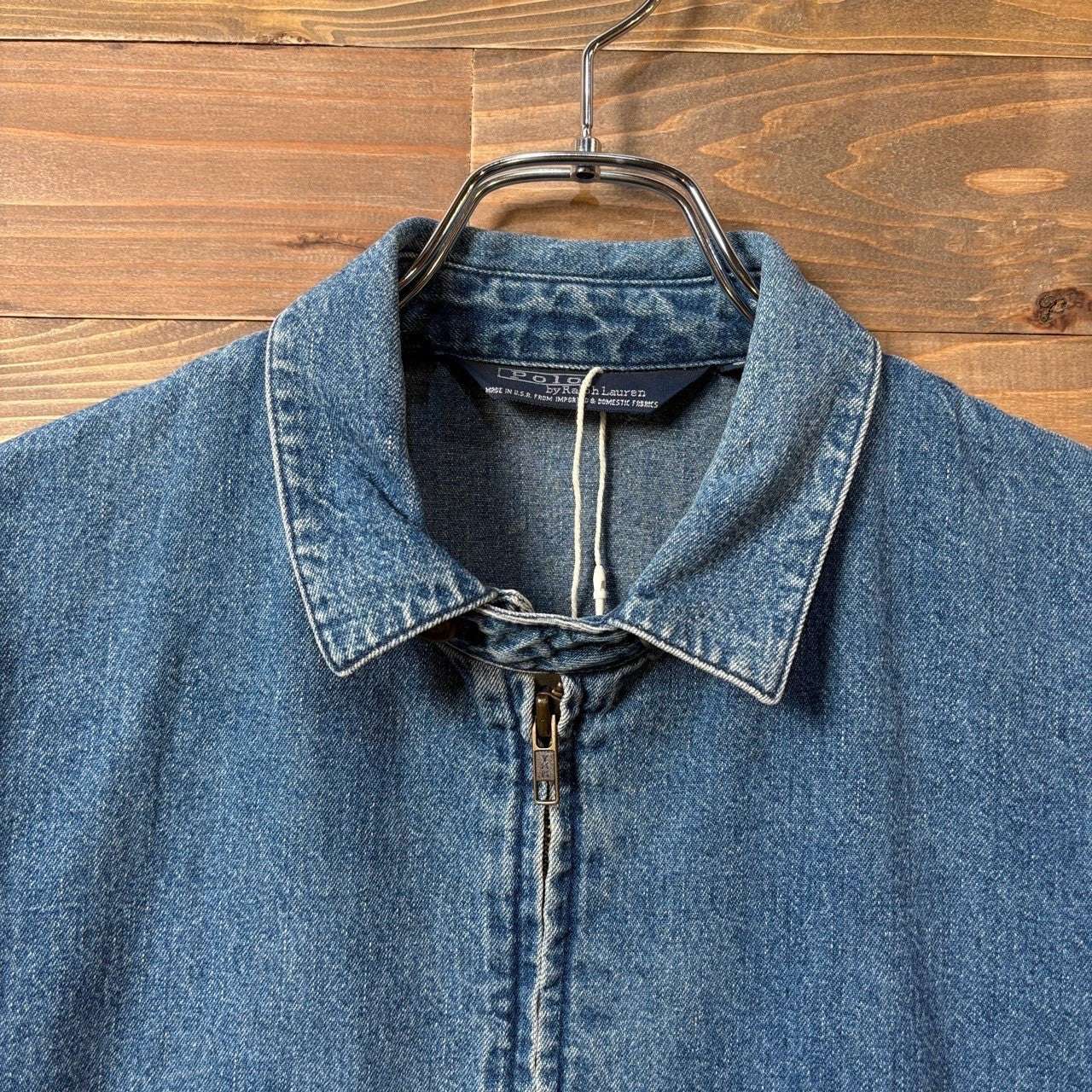 1980s Polo Ralph Lauren "No Pony" Denim Drizzler Jacket