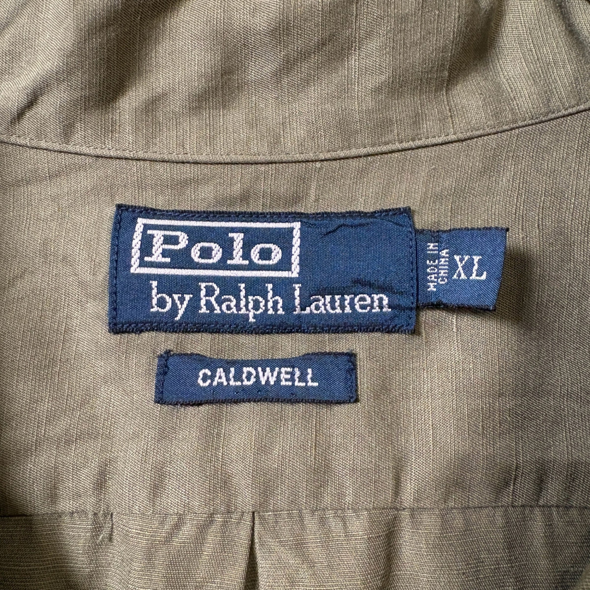 2000s Polo Ralph Lauren Silk Linen Open Collar Shirt