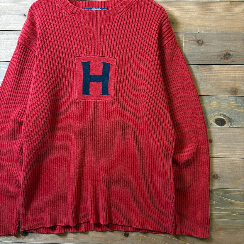 1990s “Tommy Hilfiger” Rib Knit Cotton Sweater