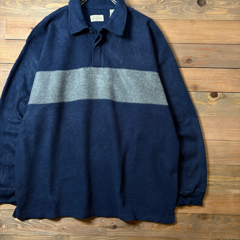 1990s St. John's Bay ”Fleece” Rugby Shirt