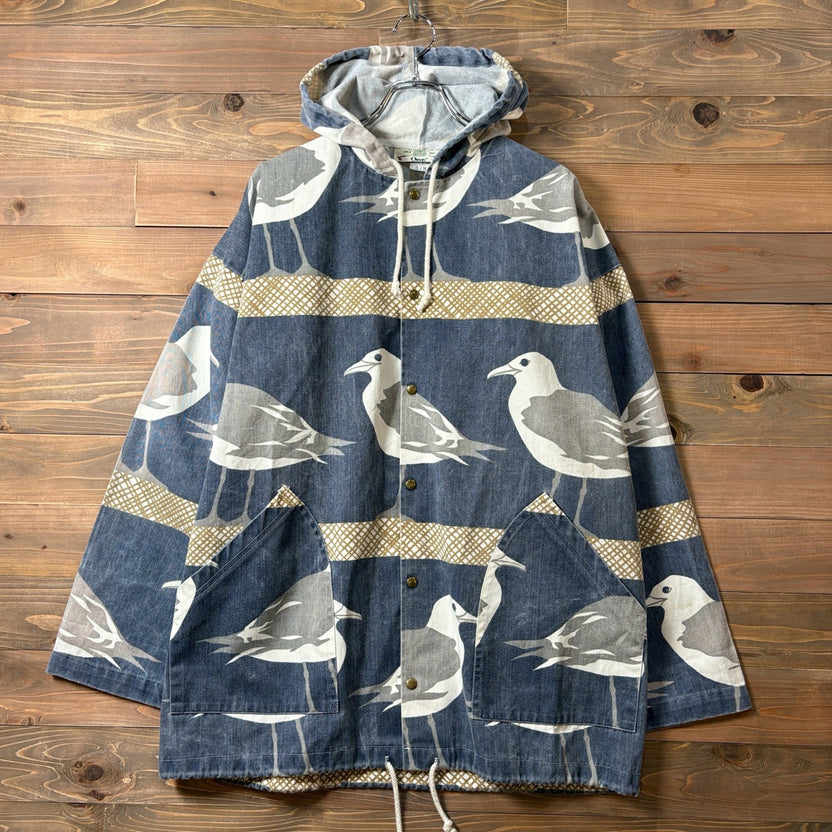 1990s ORVIS "Seagull Pattern" Michigan Rag Hoodie