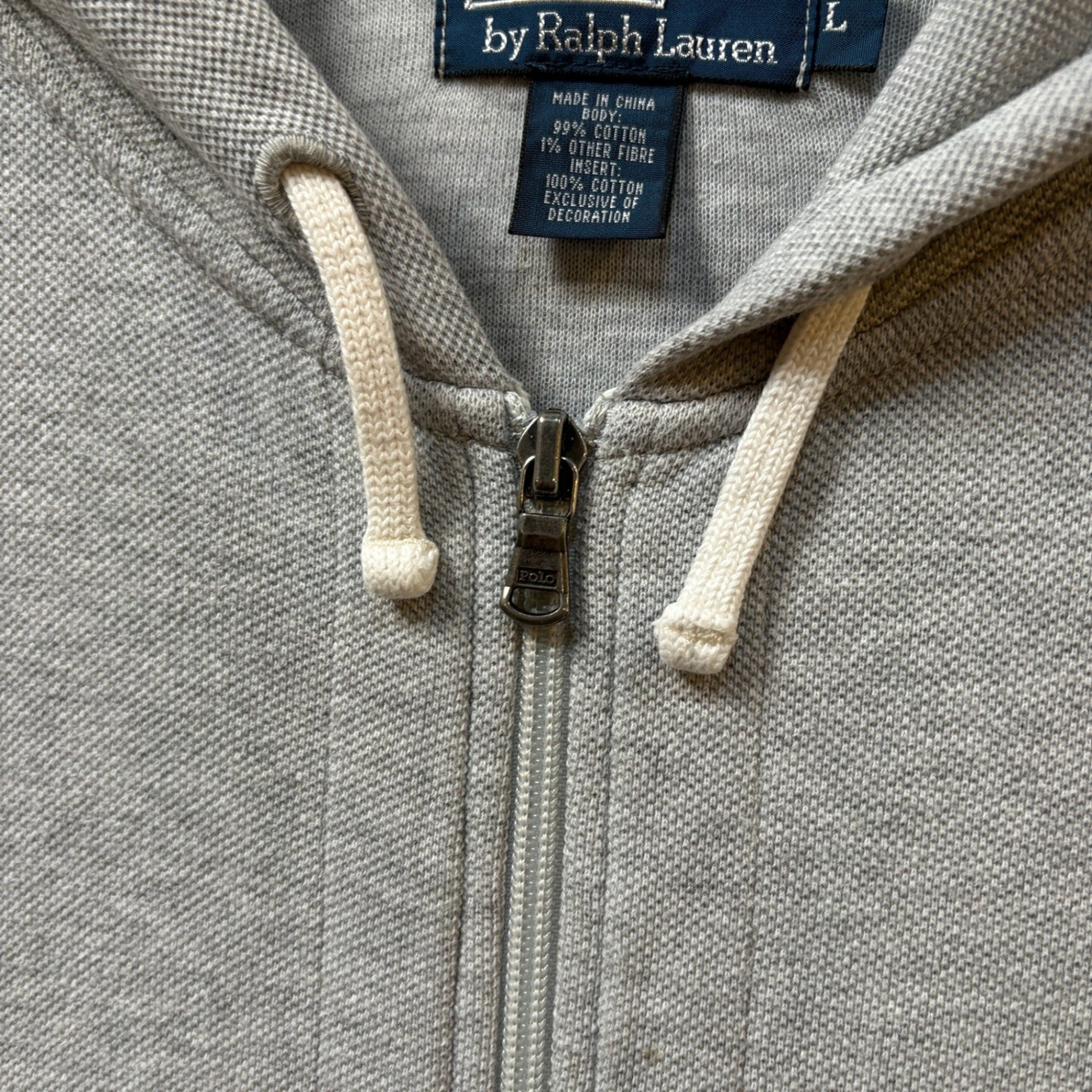 2000s Polo Ralph Lauren "Pique" Slash Pocket Zip-Up Hoodie
