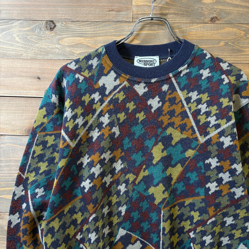 OLD Missoni Sport "Hound's-tooth Pattern" Knit
