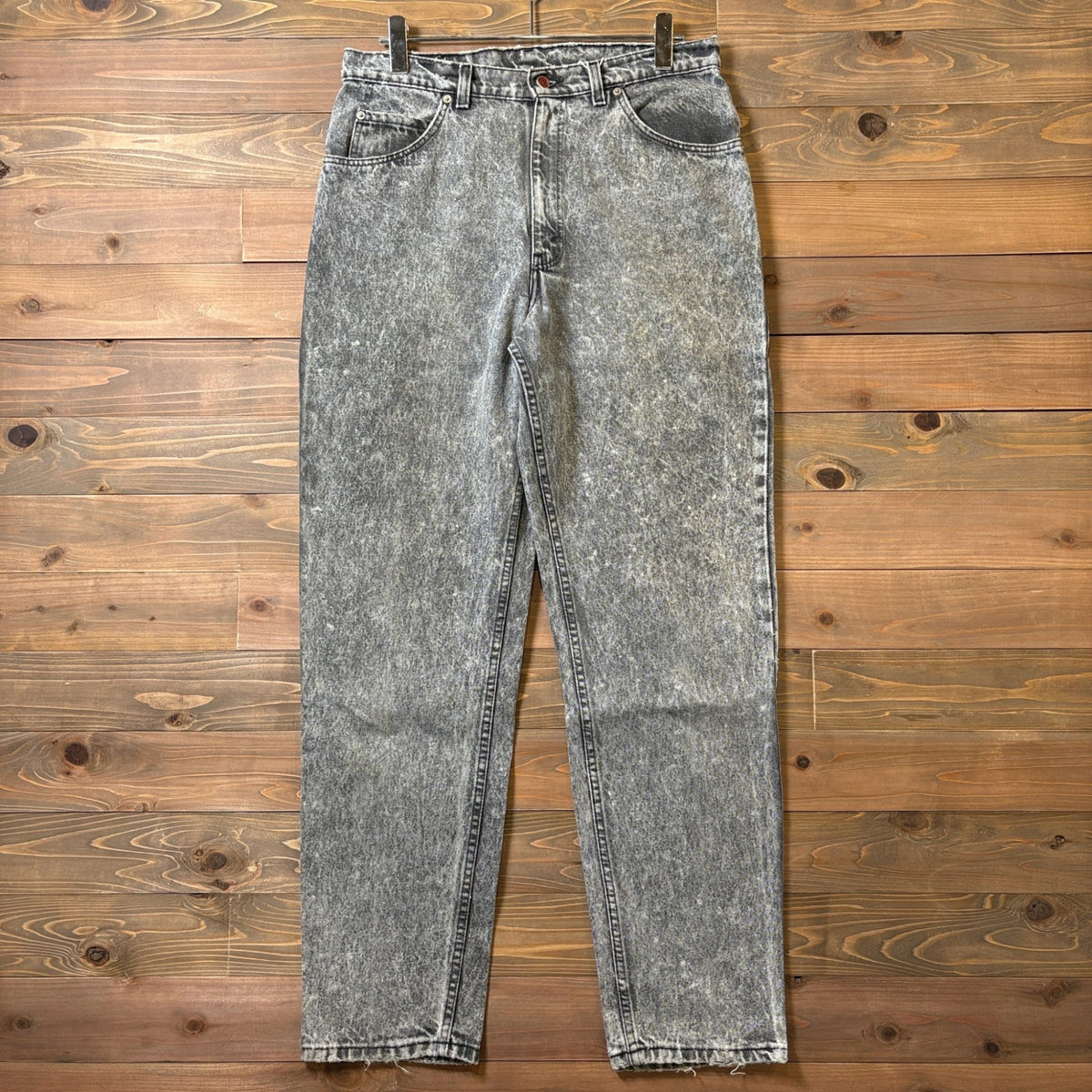 1990s Britannia Black Made in USA Chemical Wash Denim Pants