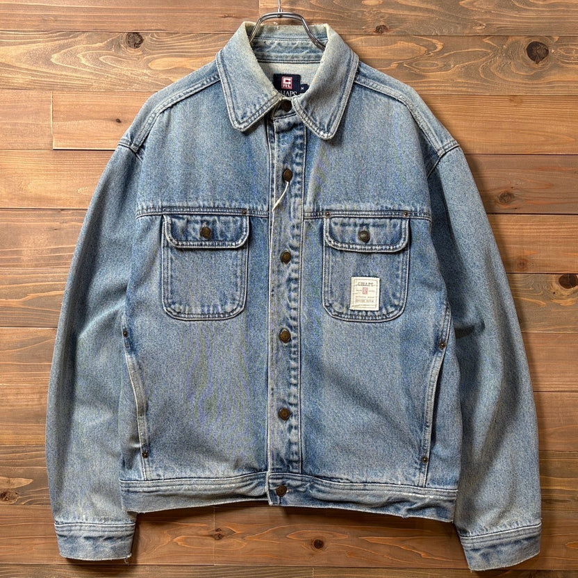 1990s CHAPS "Back Embroidery" 2nd Type Denim Jacket