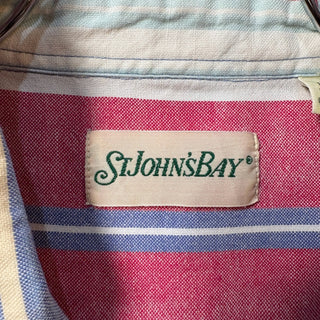 1990s St. John's Bay Multi Stripe S/S Shirt