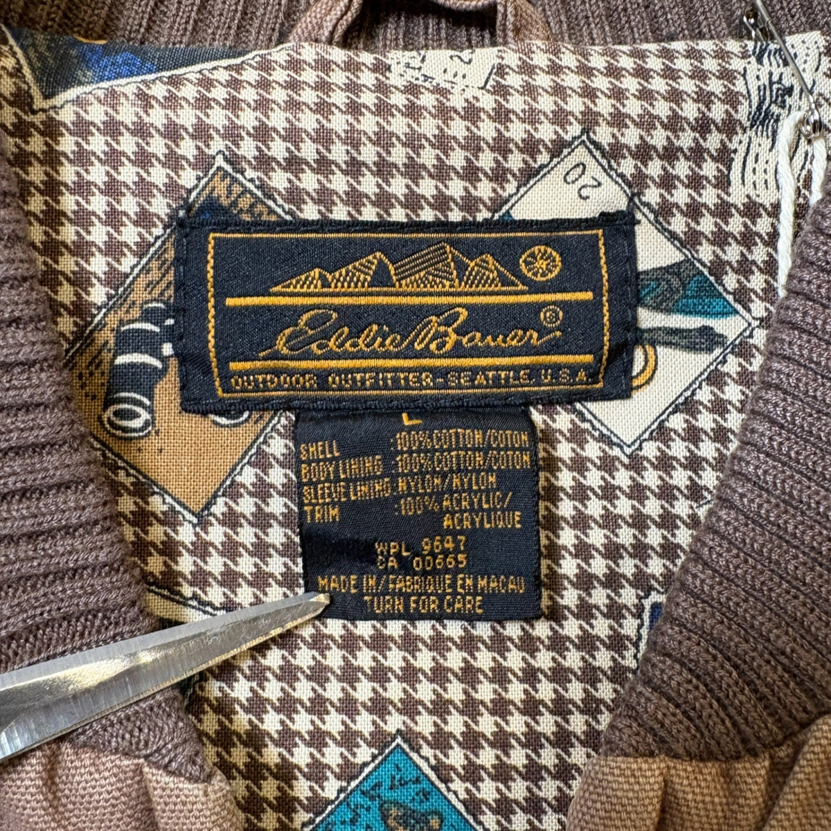 1990s Eddie Bauer "All-Over Pattern Lining" Blouson