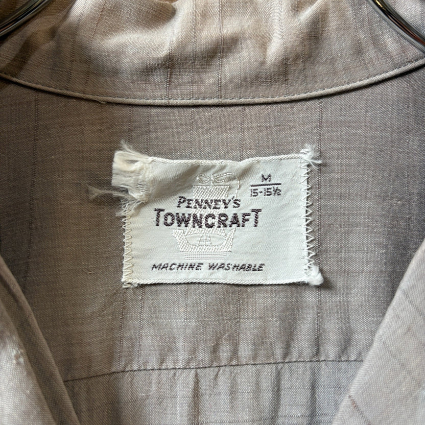 1960s TOWNCRAFT "Open Collar Cotton Shirt"